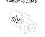 Coloriage et dessins gratuit J'aime le Chocolat à imprimer