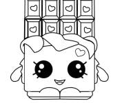 Coloriage et dessins gratuit Joli Chocolat kawaii de dessin anim&eacute; à imprimer