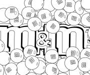 Coloriage M&M&rsquo;s chocolat sucr&eacute;