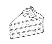 Coloriage Morceau de g&acirc;teau au Chocolat