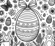 Coloriage Oeuf de P&acirc;ques au Chocolat