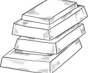 Coloriage Plusieurs carr&eacute;s de Chocolat