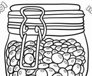 Coloriage Pot de bonbons au chocolat MM's