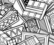 Coloriage Tableau de Chocolat belge