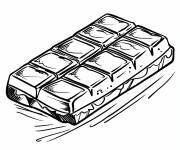 Coloriage Tablette de Chocolat coloriable