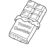 Coloriage Tablette de Chocolat d&eacute;licieuse