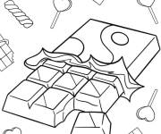Coloriage Tablette de chocolat en vecteur