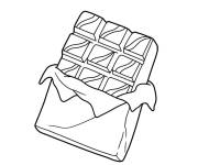 Coloriage Tablette de Chocolat stylis&eacute;
