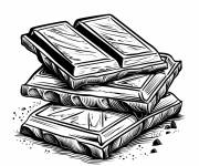 Coloriage Tablettes de chocolat suisse