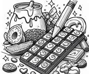 Coloriage Th&egrave;me de chocolat