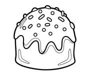 Coloriage Truffe au chocolat pour la maternelle
