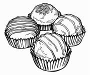 Coloriage Truffes au chocolat
