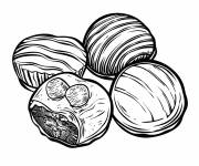 Coloriage Truffes au chocolat &agrave; colori