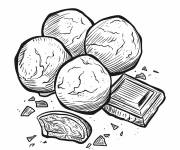Coloriage Truffes au chocolat en ligne