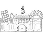 Coloriage Usine de chocolat