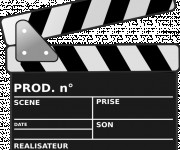 Coloriage et dessins gratuit Clap de cinéma à découper à imprimer