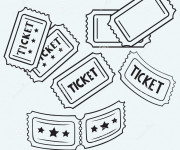 Coloriage Un Ticket pour Un film