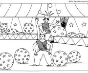 Coloriage et dessins gratuit Cirque acrobate à imprimer