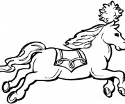 Coloriage Cheval de Cirque pour se d&eacute;tendre