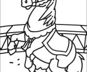 Coloriage cheval du cirque facile