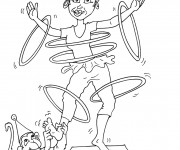 Coloriage Cirque Acrobate comique