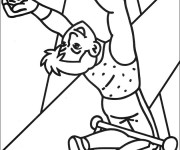 Coloriage Cirque Acrobate  maternelle