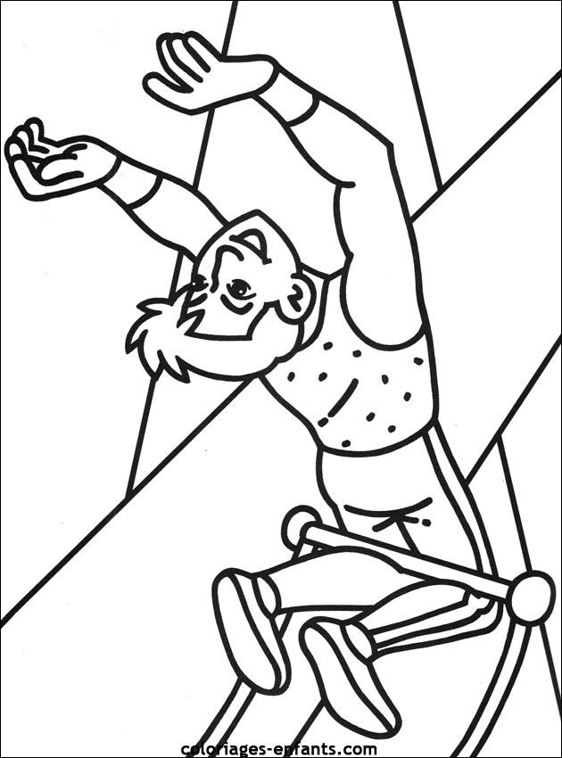Coloriage et dessins gratuits Cirque Acrobate  maternelle à imprimer