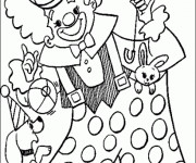 Coloriage Cirque Clown humoristique