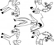 Coloriage Cirque Le Dompteur de Chevaux