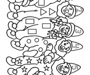 Coloriage Les Clowns de Cirque num&eacute;rot&eacute;