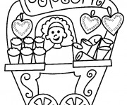 Coloriage Popcorn pour Le Cirque