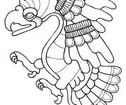 Coloriage Aigle azt&egrave;que antique