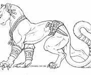 Coloriage Animal l&eacute;gendaire azt&egrave;que