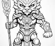 Coloriage Balam de la Maya antique