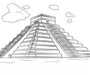 Coloriage Chichen Itza de Maya