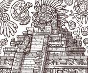 Coloriage Civilisation maya pour ce1