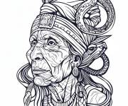 Coloriage D&eacute;esse Ix Chel de Maya antique
