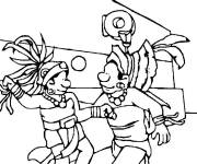 Coloriage Deux mayas droles