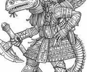 Coloriage Dieu Chaak de Maya antique