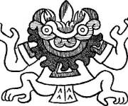 Coloriage Dieu de la civilisation Maya ps