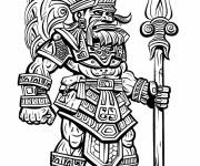 Coloriage Dieu Ek Chuah de Maya antique
