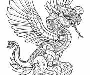 Coloriage Dieu Kukulkan