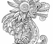 Coloriage Dieu Kukulkan en ligne