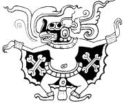 Coloriage Dieu Maya ouvrant ses mains