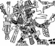 Coloriage Dieu maya petite section