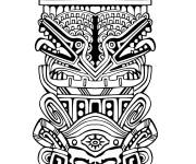 Coloriage El&eacute;ments de la civilisation Maya
