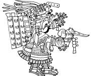 Coloriage Figurine de Maya
