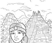 Coloriage Fille de Maya de dessin anim&eacute;