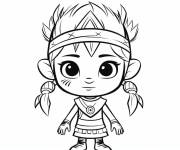 Coloriage Fille Maya envo&ucirc;tante