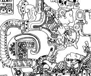 Coloriage Histoire de Maya